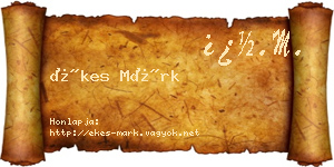 Ékes Márk névjegykártya