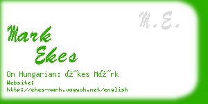 mark ekes business card